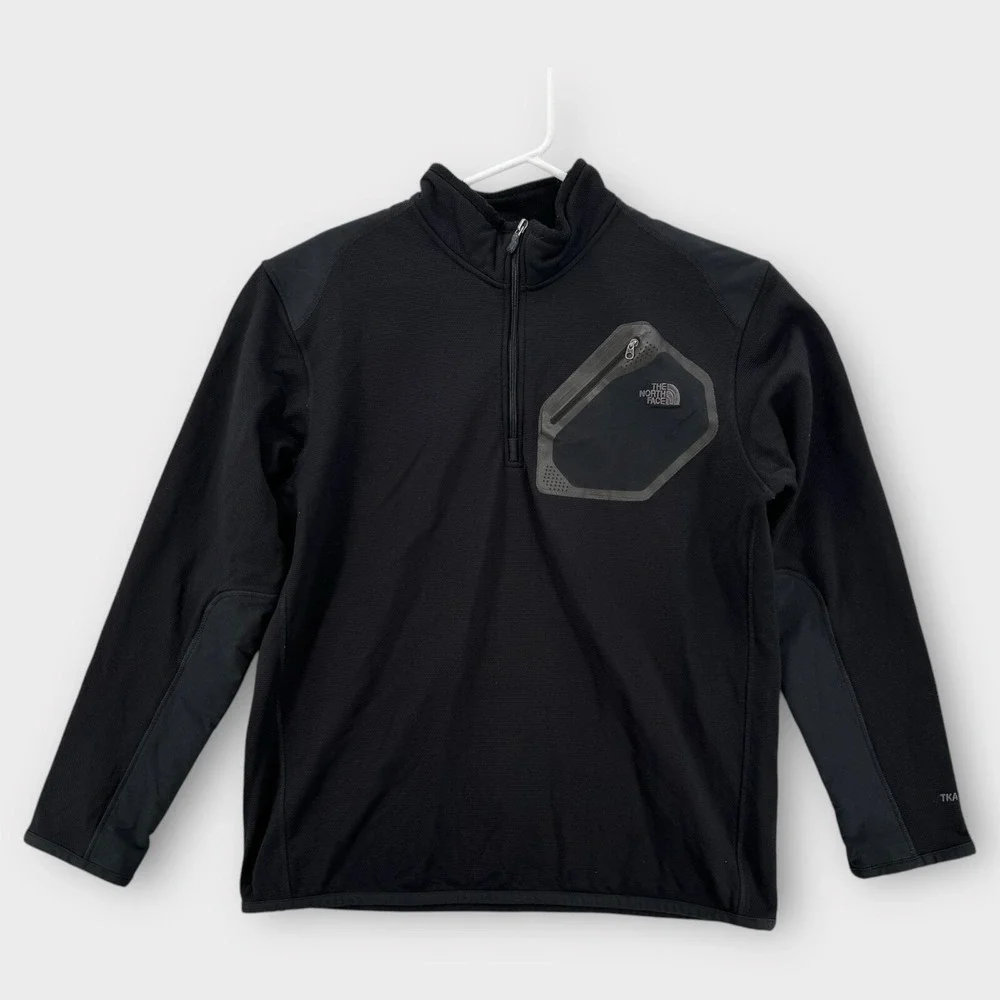 The North Face Jacket Mens‎ Large Black Cirque Top TKA Stealth 1/4 Zipper Fleece